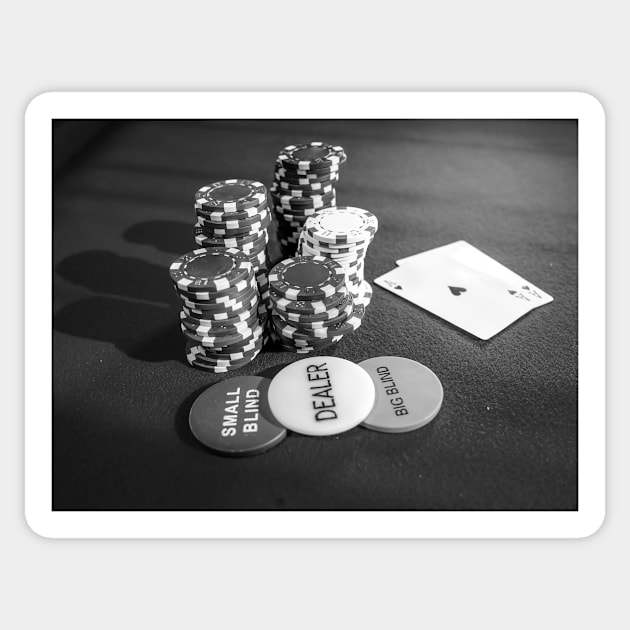 A game of Texas Holdem Poker Sticker by yackers1